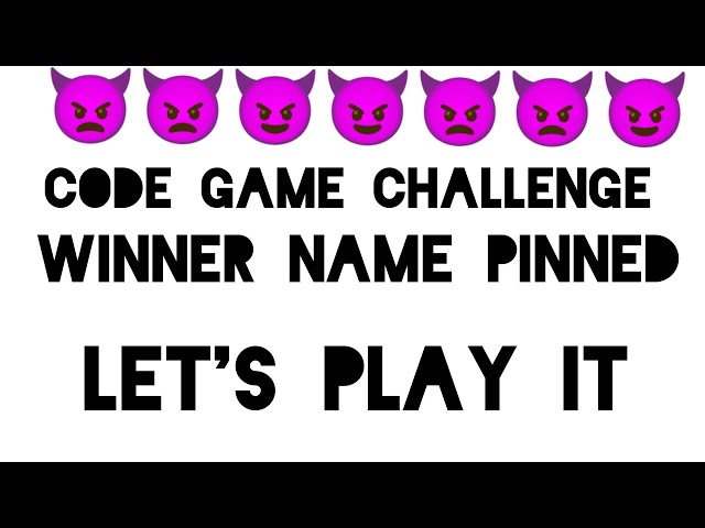 Name typing game and code game winner Name pinned lets play ⏯️ #codegame