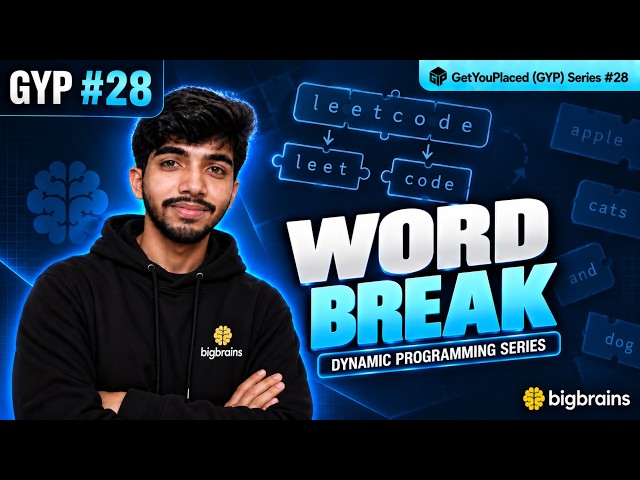 Word Break Explained | 1D Dynamic Programming | LeetCode 139 | GYP #28