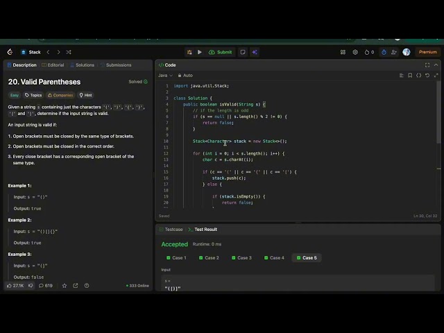 20. Valid Parentheses | LeetCode