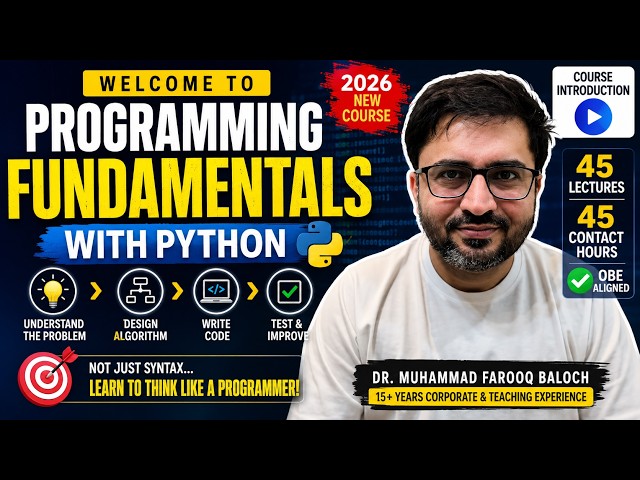 Programming Fundamentals Course 2026 | Python for Beginners | Course Introduction