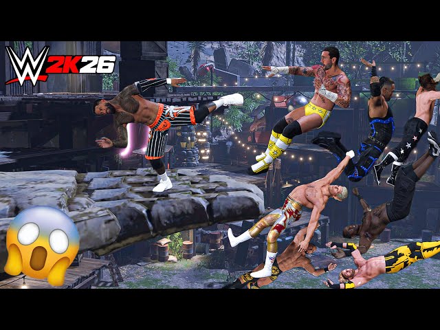Jey Uso Takes Down All Champions at Backstage Scrapyard - WWE 2K26 Gameplay