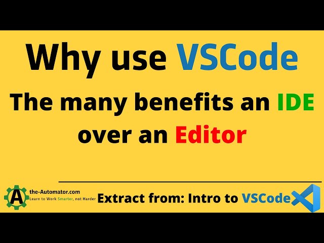 Editors vs IDE  Extract from VS code