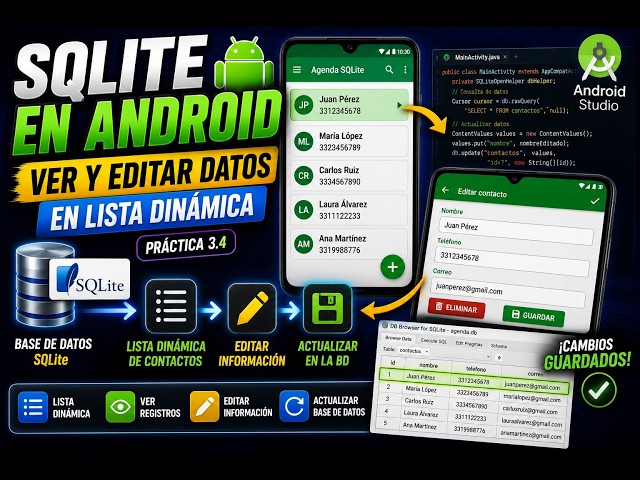📱 SQLite en Android: Mostrar y modificar datos