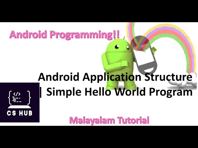 Android Application Structure | Running A simple Hello world Program in Android |  Malayalam