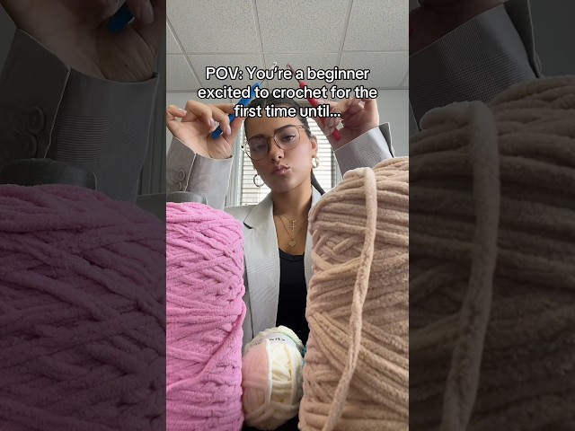 POV: You’re a beginner crocheter 🧶🥹 #crochet #beginner crocheter #funny