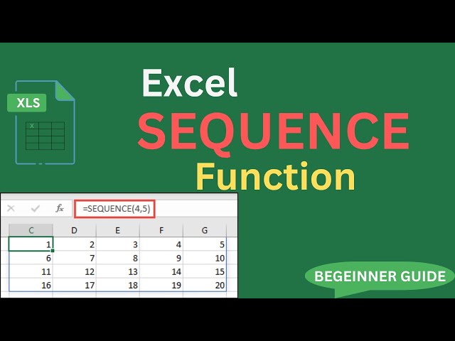 Excel SEQUENCE Function Explained (Auto Number Like a Pro!)