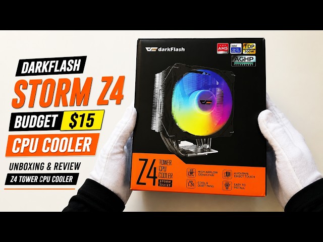 DarkFlash Z4 CPU Cooler for $15!! Unboxing & Review | Budget Z4 Tower CPU Cooler