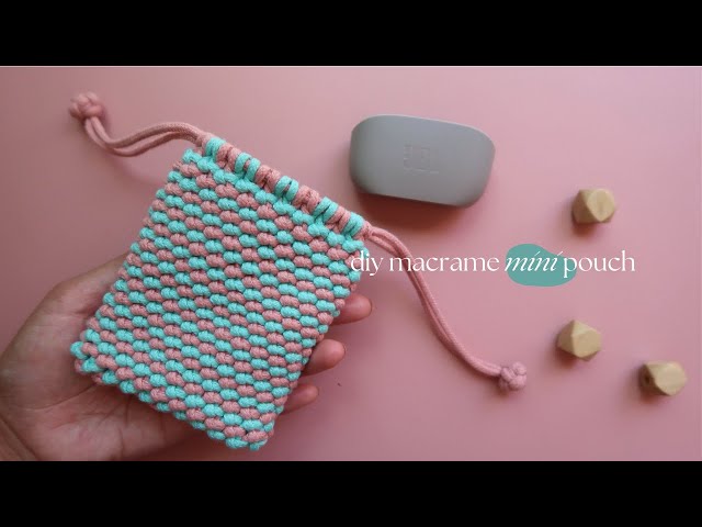 DIY Macrame Mini Pouch | Mini Bolsita de Macrame | Step by Step Tutorial
