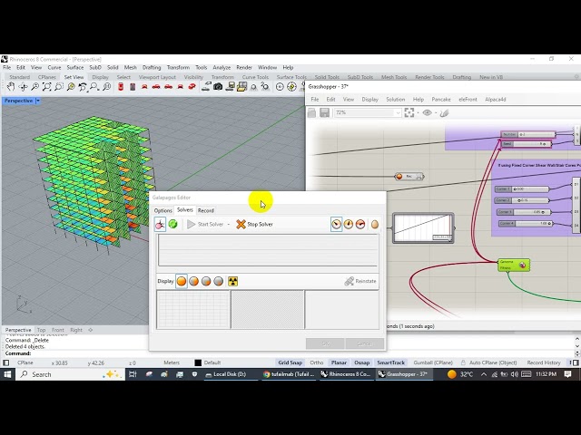 21 - Optimization with Galapagos #Grasshopper #OpenSees