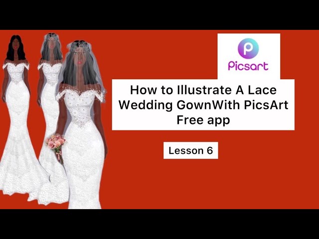 Easy Tutorials On How To Illustrate A Lace Wedding Gown for your Clients with your Android phone.