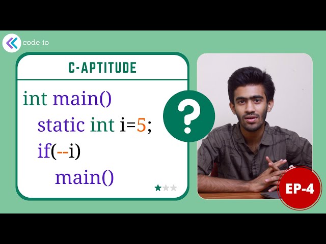 main( ) inside main( ) | C-Aptitude | Ep-4 | Interview Preparation | English | code io
