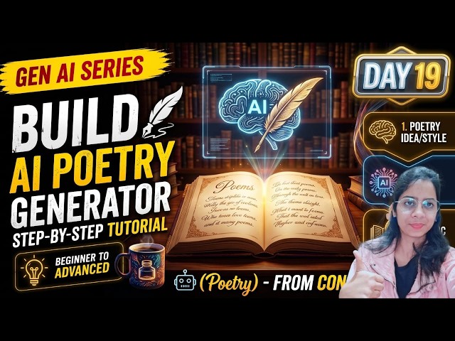 Day 19: Build an AI Poetry Generator 🤖 | Step-by-Step Tutorial l Beginner to Advanced Gen AI Series
