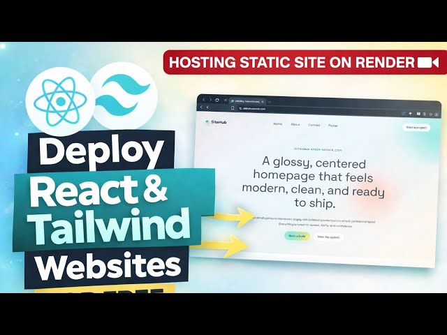Deploy React & Tailwind Website for FREE 🚀 | Static Site Hosting on Render