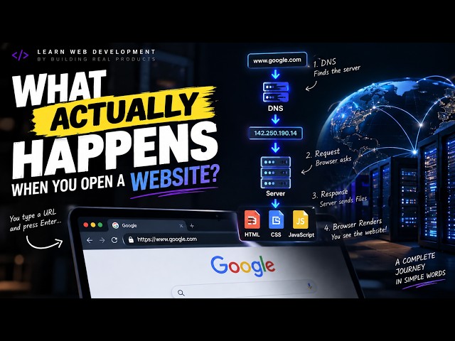 What ACTUALLY Happens When You Open a Website? 🌐 | How the Web Works | Abhijeet Kulkarni