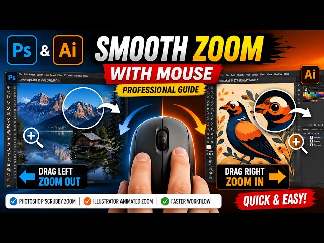 activate and use smooth mouse zoom for faster and more precise navigation while designing .