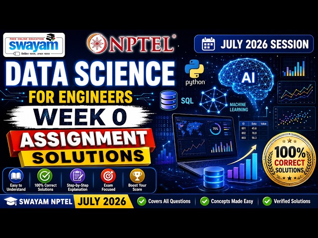 Data Science for Engineers Week 0 Assignment Answers 2026 | NPTEL July 2026 | 100% Correct Solutions
