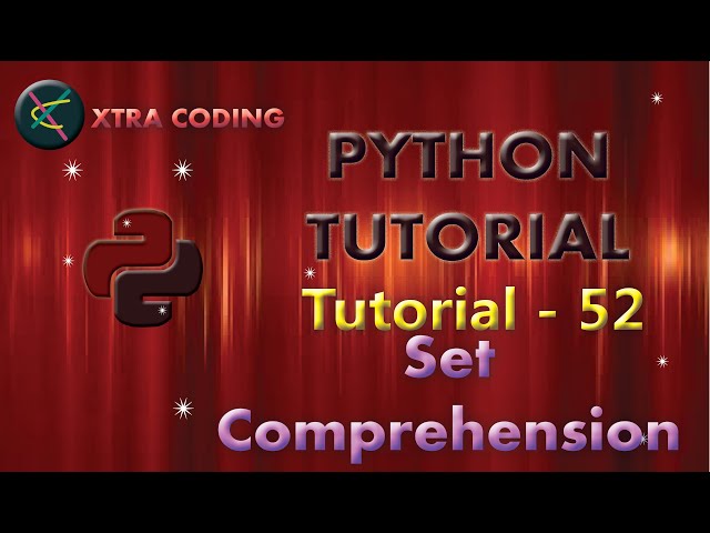 Python Tutorial #tutorial 52|| Set comprehension in Python