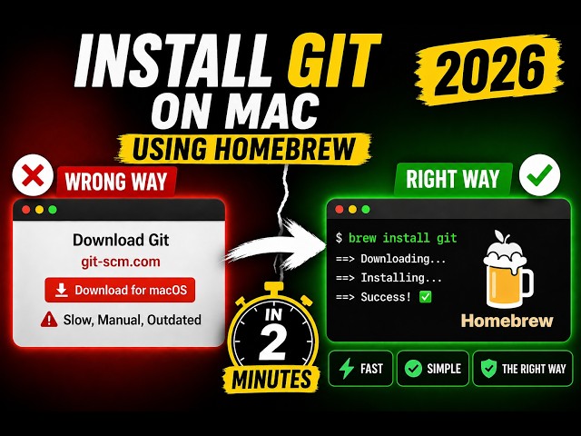 Install Git on Mac Using Homebrew (Fast & Easy | 2026)