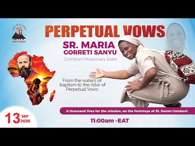 REV. SR. MARIA GORRETI SANYU PERPETUAL VOWS - || Daily TV Mass, 13th Sept, 2026