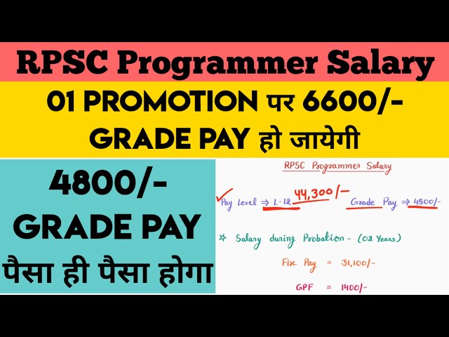 RPSC Programmer Salary 2024 | RPSC Programmer Vacancy 2024 | Promotion | Job Profile #rpsc_news