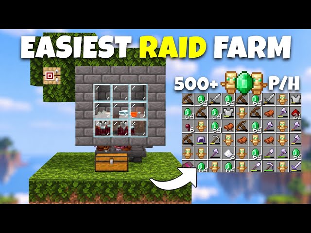 BEST RAID FARM in Minecraft Bedrock 26.5+  | INFINITE EMERALDS & TOTEMS | MCPE, Xbox, PS4 & Switch