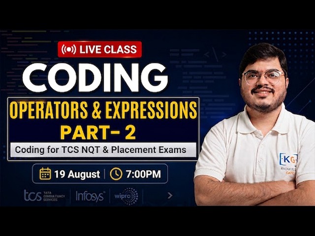 Coding for Placement and TCS NQT 2027 | Coding Ability for Placements