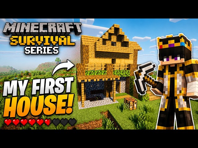 😱 I Survived My First Days in Minecraft Survival!