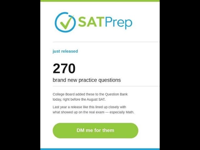 COLLEGE BOARD JUST RELEASED 270 SAT MATH PROBLEMS 2026