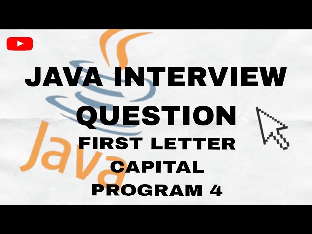 Java Program to Capitalize First Letter of Each Word