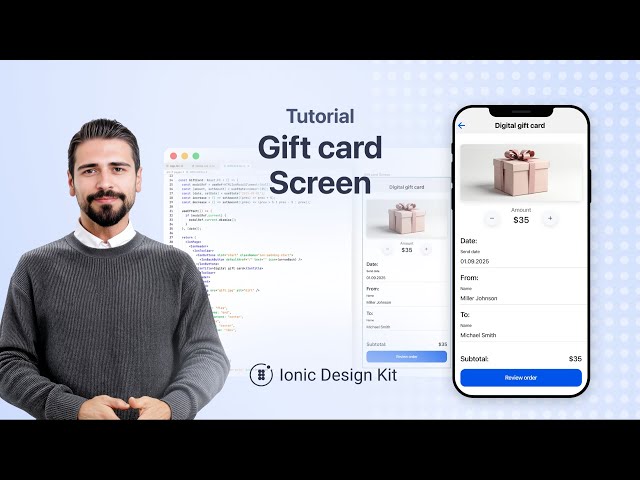 How to Create a Gift Card Screen | Ionic Design Kit