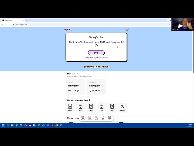 Steps to... Solving the 20260529 Minute Cryptic