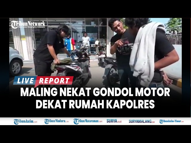 🔴 BANGKALAN MOTOR THIEF ARRESTED IN LESS THAN A DAY, Dared to Steal a Bike Near the Police Chief'...