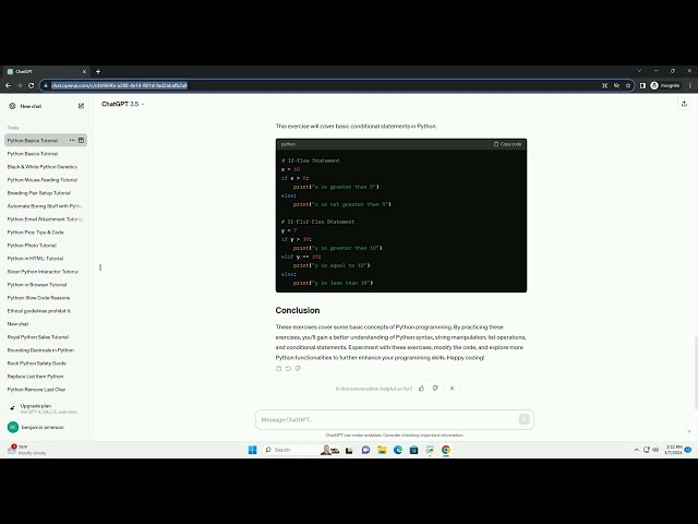 basic python exercises