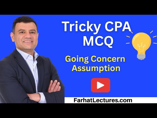 ⚠️ Going Concern Assumptions MCQs | AUD