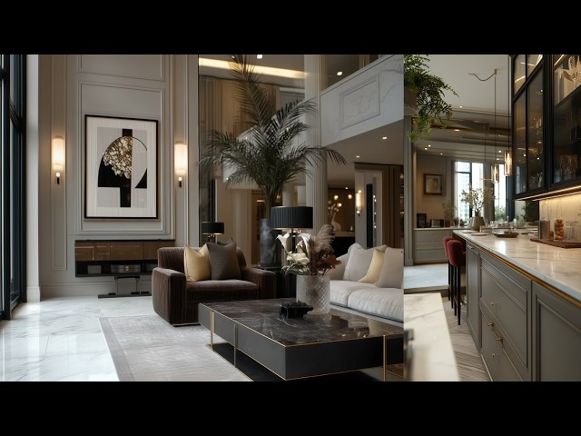 Cohesive Colors and Luxury Decor: Soft Dark Glam Interior Design for a Cozy Modern Home