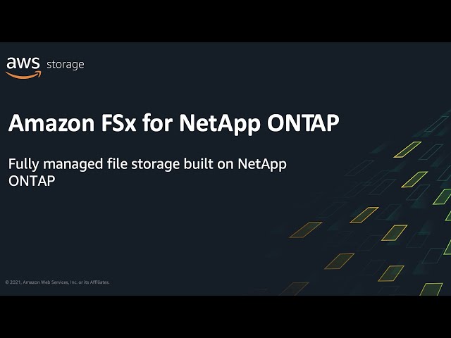 Introduction to Amazon FSx for NetApp ONTAP - Demo | Amazon Web Services