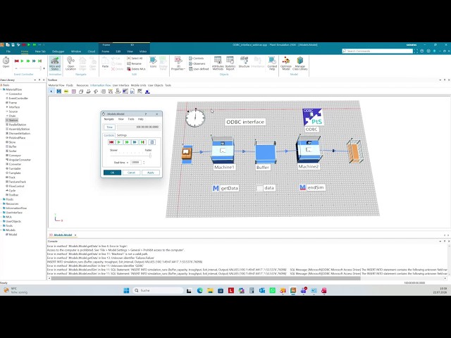 Plant Simulation Virtual User Group: Connect Plant Simulation models using the ODBC interface