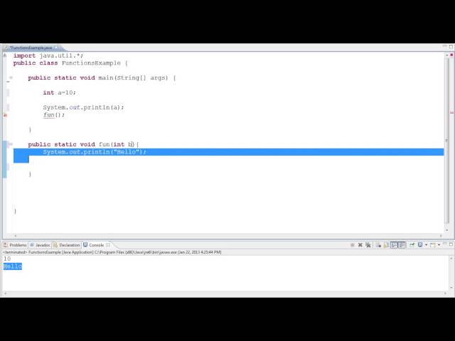 Passing Parameters to Functions in Java