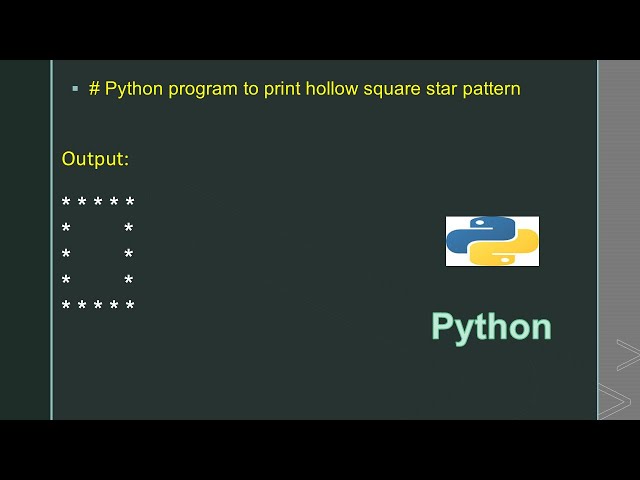 # Python program to print hollow square star pattern