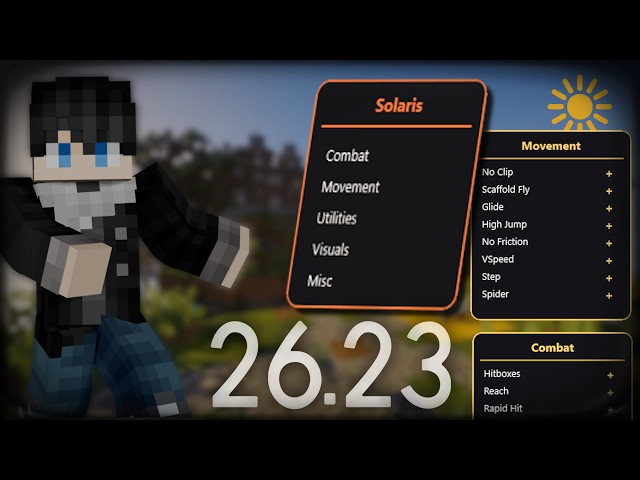 *New* Minecraft Bedrock 26.23 Hack Client | Solaris ☀️