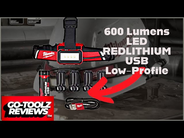 Milwaukee 600 Lumens LED REDLITHIUM USB Low-Profile Hard Hat Headlamp TOOL REVIEW