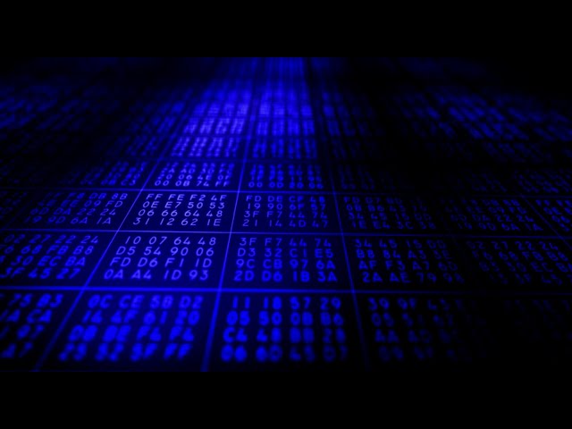 Matrix Code Scrolling Cyber Cypher Screensaver Blue with Light Effects 40 Minutes Relaxing 4K
