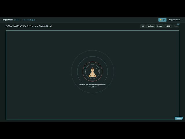 Pangea Studio - DBML to Full Stack App - Oceania 1984. Demo