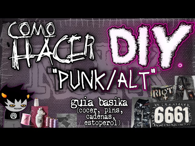 How to DIY Punk/Alt from Scratch | Basic 101 Tutorial (Sewing, studs, chains)
