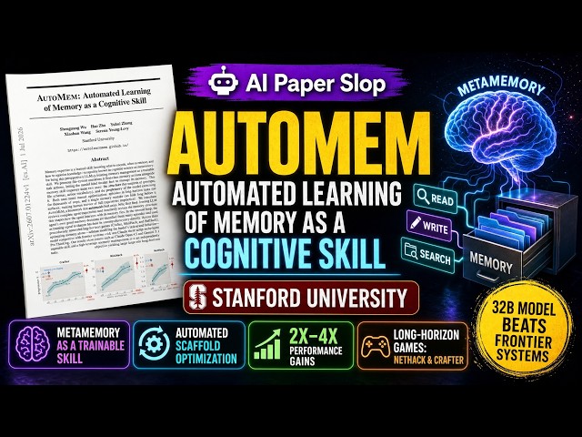 AutoMem: Automated Learning of Memory as a Cognitive Skill (Jul 2026)