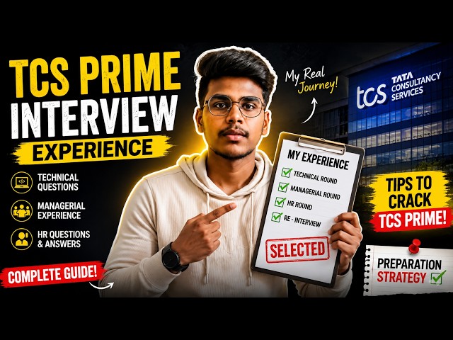 TCS Prime Interview Experience 2026 🚀 | My Journey, Questions Asked & Complete Guide (Tamil)