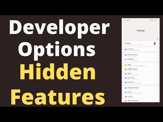 6 Developer Options Hidden Features For Samsung Galaxy,Developer Options Hidden Features for Android