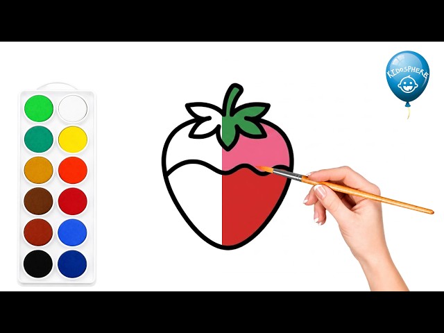 Can You Draw This Strawberry? Easy Steps for Kids 🎨