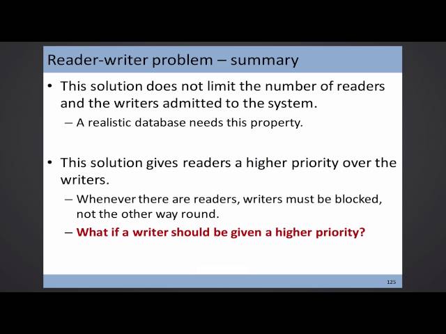 CSCI 3150, 2016-03-14, Reader-Writer Problem