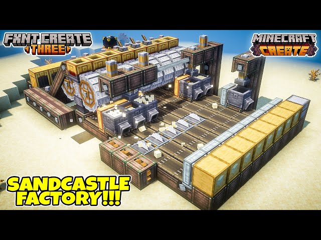 I built a Sandcastle Factory in Minecraft Create Mod